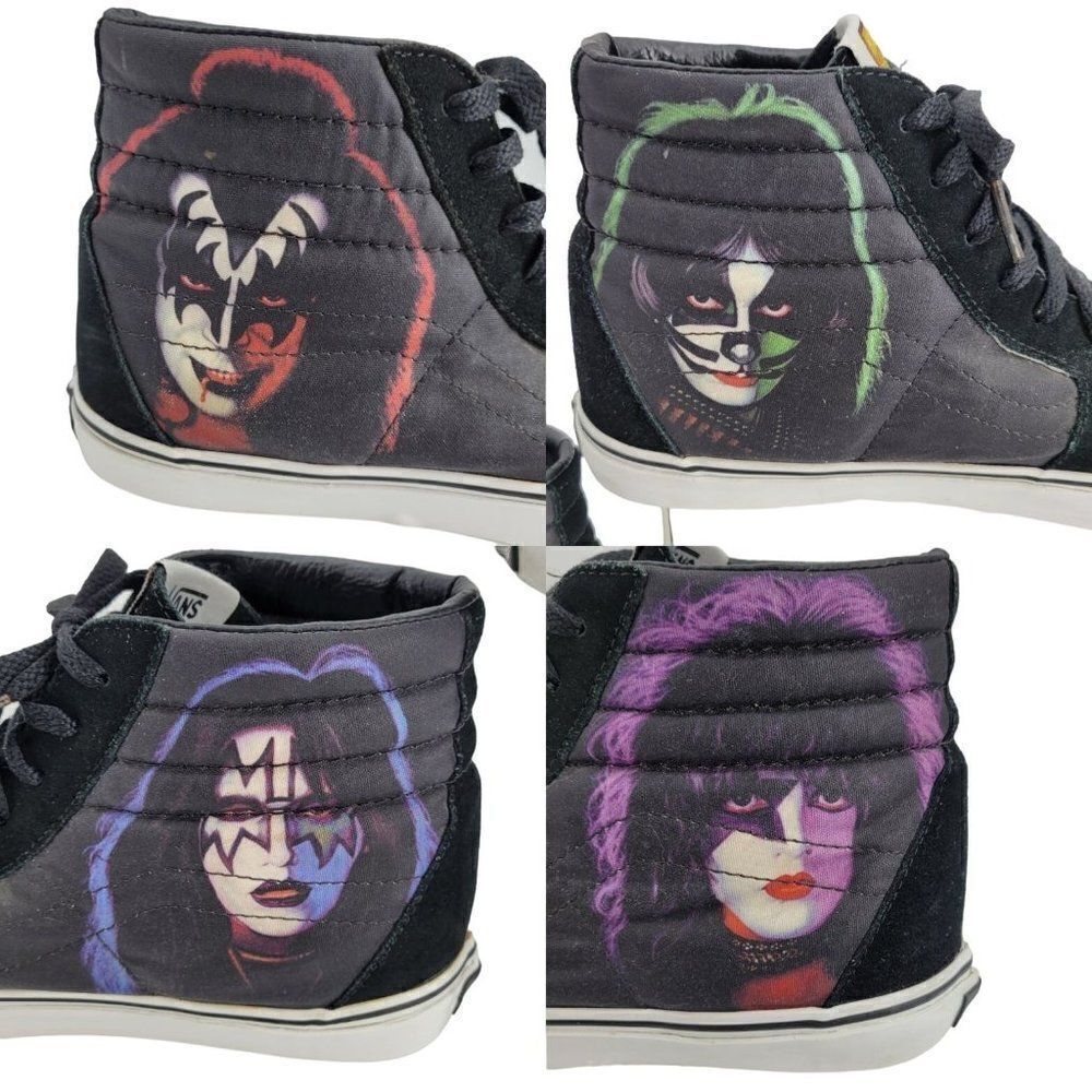 Vans SK8 Hi Top Kiss Sneakers 12 Solo Album Faces Skateboard Sneaker '08 Limited